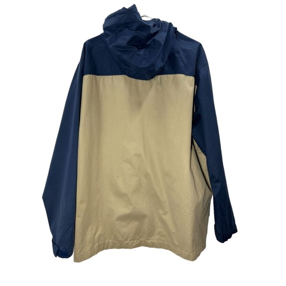 Hooded lightweight jacket XL mens khaki navy full zip pockets performance coat - Picture 7 of 9